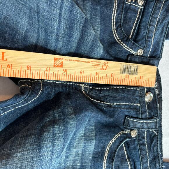 Cello Blue Embellished Bootcut Dark Wash Jeans Size 8 - Picture 3 of 7